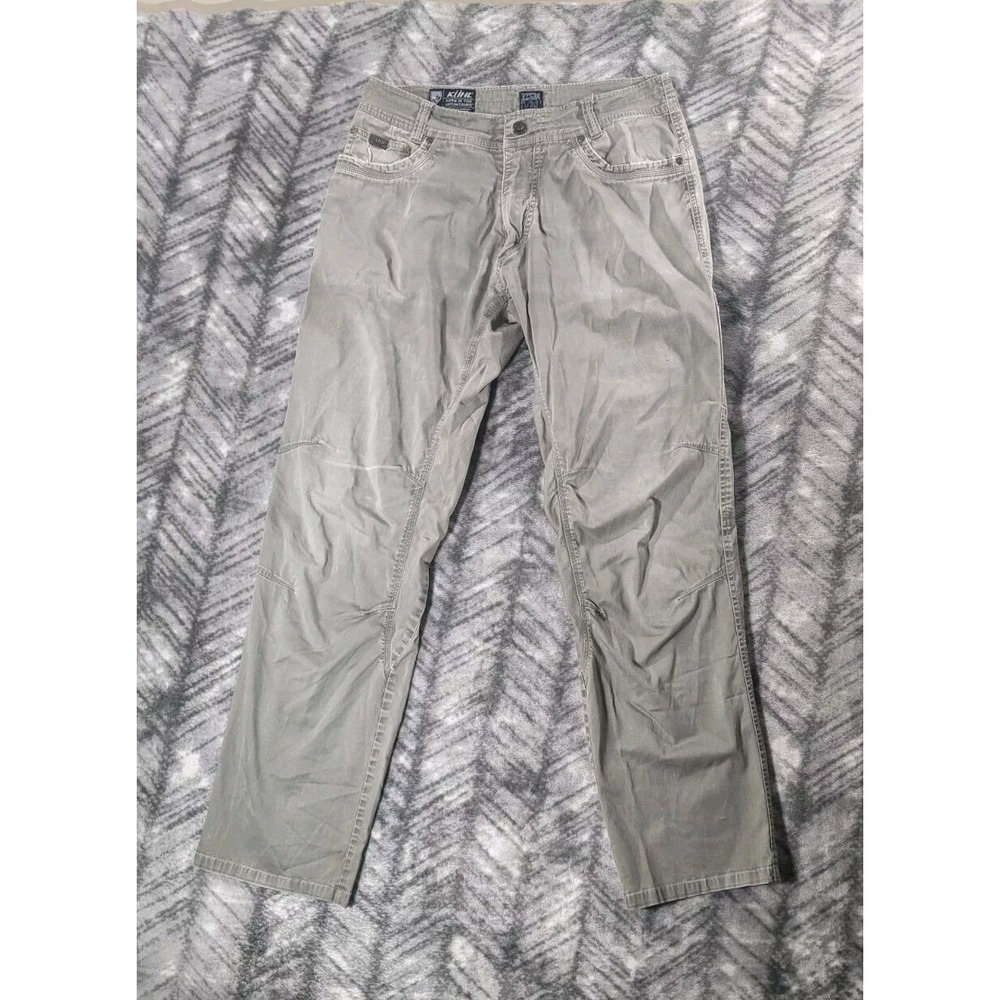 Kuhl Pants Mens 32 x 33 Gray Desperado Straight Hiking Outdoor Work 5 Pocket